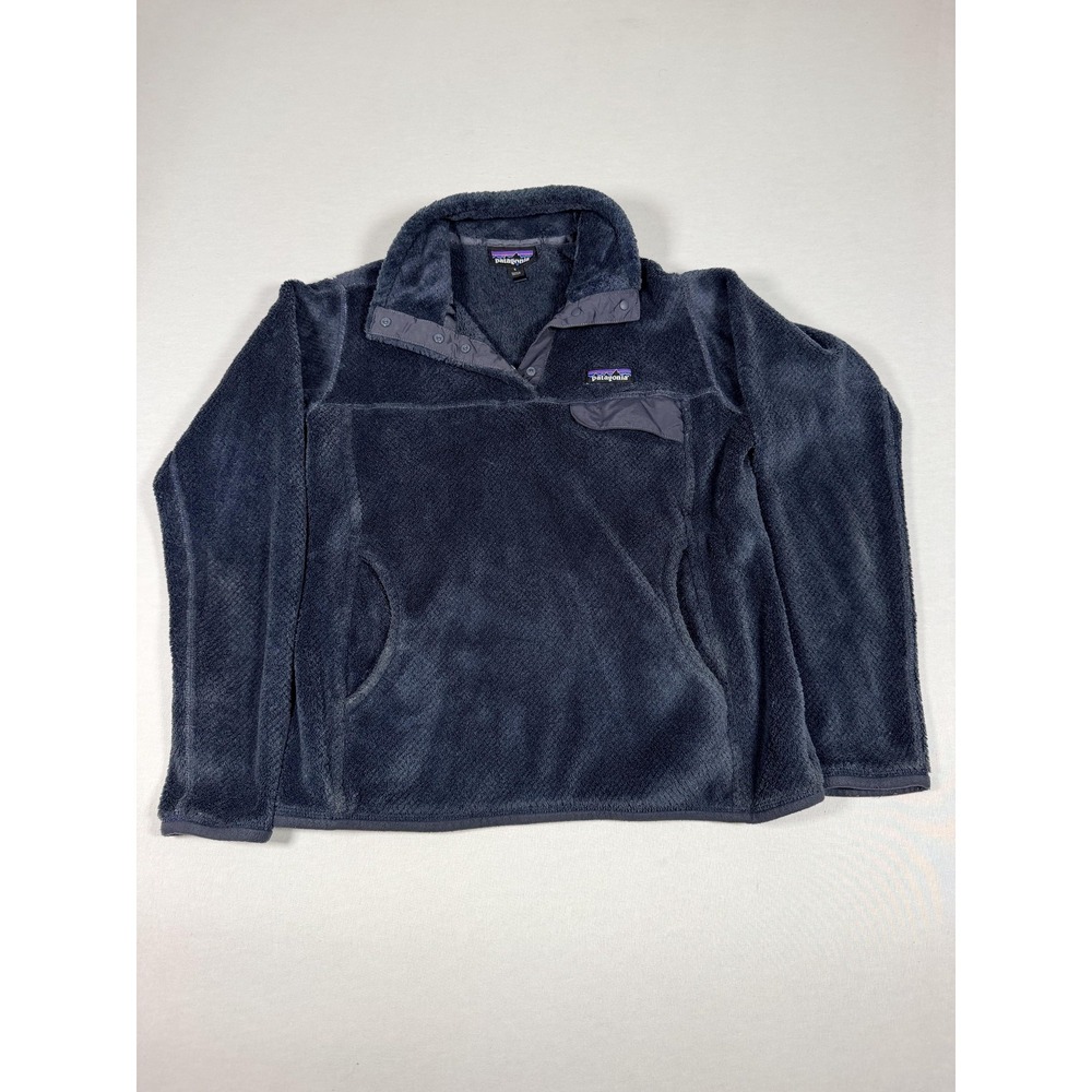 Patagonia Jacket Womens Small Blue Fleece Snap Pullover Polartec Thermal Pro